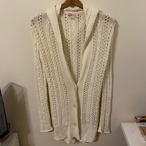 Woven cardigan with buttons